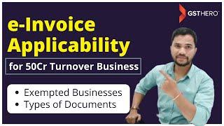 e-Invoice Applicability in Hindi |  Know Businesses Exempted from e-Invoicing