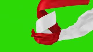 Bendera merah putih - green screen - no copyright