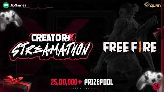 CreatorX Streamathon Day 4- Free Fire | India's Largest Gaming Creator Hunt