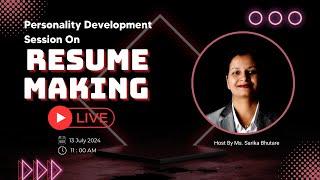 How to make Impressive Resume by Ms. Sarika from Puneri Pattern