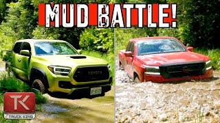 2022 Toyota Tacoma TRD Pro vs Nissan Frontier PRO-4X vs Rocks, Water & Mud - Which Truck is Best?