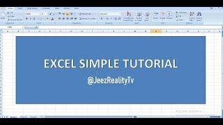 Simple Computation-MSExcel Tutorial