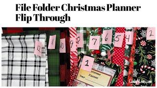 File Folder Christmas Planner Flip Through