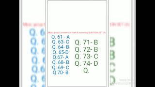 MPSC GROUP B ANSWER KEY 2020-2021 MATH AND RESONING (PSI/STI/ASO)