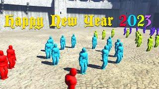 Happy New Year 2023 | Welcome Npc Crown | Npc Fight  physics  Ai Overgrowth