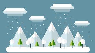 Inkscape Beginner Tutorials - Winter Flat Art | MadFireOn |