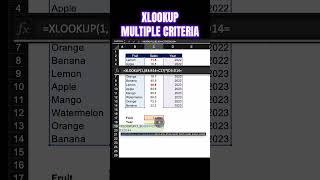Multiple XLOOKUP Criteria search in Excel