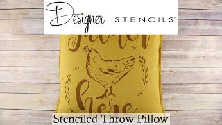 How to Stencil a Throw Pillow Cover | Designer Stencils