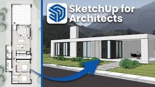 Sketchup for Beginners - 2D Floor Plan to 3D Model