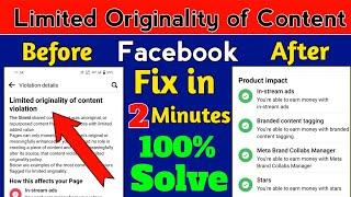 How to Solve Facebook limited originality of content problem | Limited originality of content