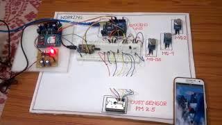 Air Pollution Monitoring System using Arduino and NodeMcu