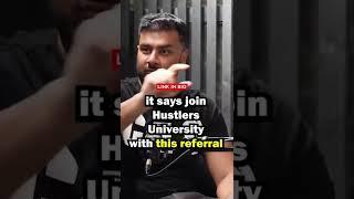 Andrew Tate on Referral Code from Hustlers University to make money online