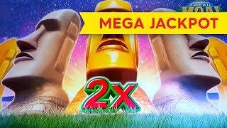 MEGA JACKPOT HANDPAY! Great Moai Slot - $30 BET - UNBELIEVABLE!