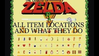 The Legend Of Zelda (NES) All Item Locations And What They Do.