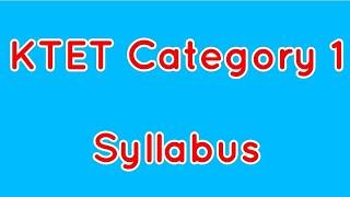 KTET category 1 syllabus | ktet coaching class | ktet online class | ktet notification |ANS Coaching