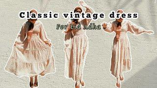 Shopee Haul Dress Classic Vintage | lebaran | Idul Adha 2021 | Try On Review | Dress Aesthetic