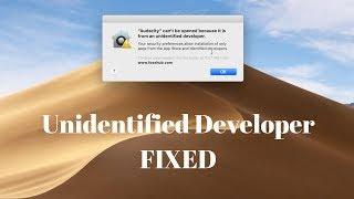 FIXED - MacBook App can't be opened because it is from an Unidentified Developer