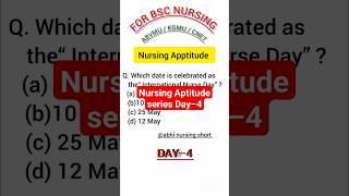 Nursing Aptitude Series Day–4 ।। ‍️UP bsc nursing।। #kgmu #nursing #abvmu #viral #trending #shorts