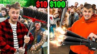 ОРУЖИЕ ПРОТИВ ЗОМБИ ЗА 10$ VS 100$!