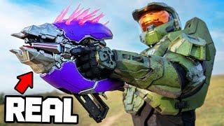 Master Chief Shoots A REAL Halo NEEDLER (Glowing Needles)