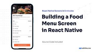#38 Building a Food Menu Screen in React Native