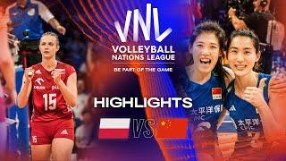  POL vs.  CHN - Highlights Semi Finals | Women's VNL 2023