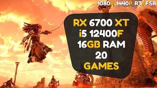 RX 6700 XT + i5 12400F : 20 Games Tested at 1080P, 1440P, RT + FSR