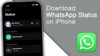 How to Download/Save WhatsApp Status on iPhone! [2023]