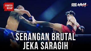 Beberapa Serangan Brutal Jeka Saragih Yang Membuatnya Layak Ke UFC | Fighter Recap