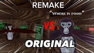 Where is food? (Gorilla Tag Vr) remake vs original!