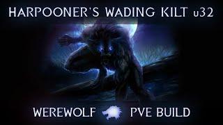 ESO Werewolf PVE Build - Harpooner's Wading Kilt - Tzogvin's warband - Arms of Relequen