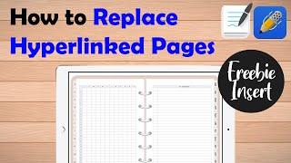 How to Replace Hyperlinked Pages - Digital Planning Tip - Goodnotes & Notability