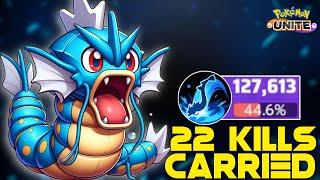 22 KILLS !!! GYARADOS CARRIED RANDUMBS 1 VS 9 IN SOLO QUEUE  | POKEMON UNITE