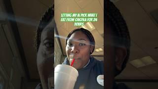 LETTING MY AI PICK WHAT I EAT FROM CHIC-FIL-A FOR 24 HOURS! #food #chicfila #trendingshorts