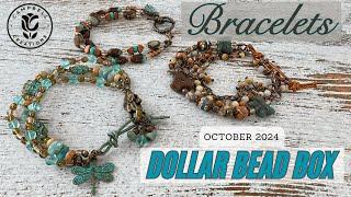 Make Three Bracelets With Me! Dollar Bead Box - October 2024