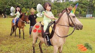Naik Kuda Unicorn My Little Pony dan Main Kereta Keretaan Badut