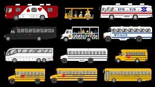 Buses 2 - School Buses, Emergency Vehicles & More - The Kids' Picture Show (Fun & Educational)