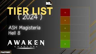 Awaken: Chaos Era , Tier List 2024 ! ( Ash Magisteria , Hell 8 )