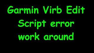 Garmin virb edit script error work around  Ikarus C42