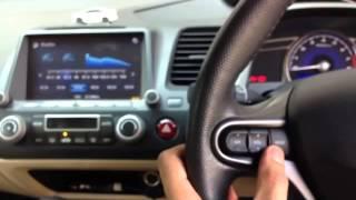 Honda Civic FD Double Din Compatible with Steering Audio Button-WORKING