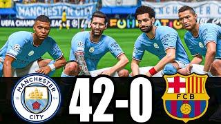 MESSI RONALDO NEYMAR & MBAPPE | ALL STARS | MANCHESTER CITY 42-0 FC BARCELONA