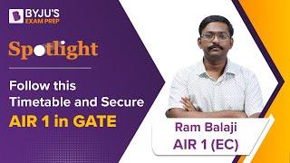 GATE Electronics (ECE) 2022 Topper | AIR 1 |  Ram Balaji S | BYJU'S Exam Prep GATE Spotlight