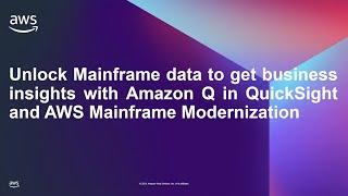Generate data insights by using AWS Mainframe Modernization and Amazon Q in QuickSight