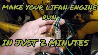 Lifan 125cc manual engine basic wiring to make it run