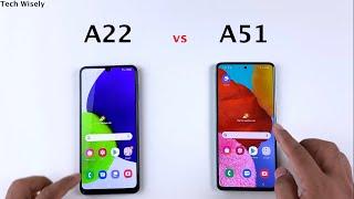 SAMSUNG A22 vs A51 Speed Test