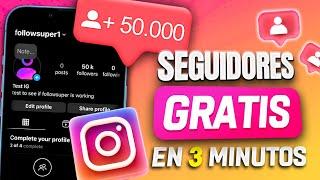  SEGUIDORES DE INSTAGRAM GRATIS 2025 - Consigue 50,000+ Seguidores GRATIS en Instagram! (FÁCIL)