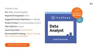 Tableau Data Analyst Certification | Exam Preparation | First Ever!