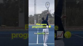 Flat serve progressions #tennis #tennisplayer #tennislife #tenniscoach #serve #power #tennisfun