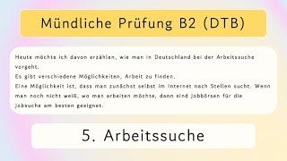 B2 (Beruflich) Mündliche Prüfung Teil 1 ~ 5. Arbeitssuche