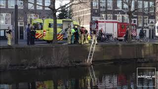 Amsterdam cyclist ends up in canal